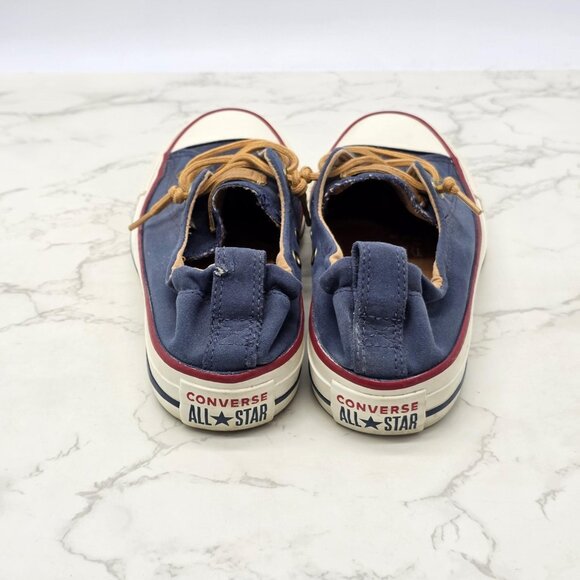 Converse Chuck Taylor Shoreline Shoes Womens Size 6 Navy Tan Slip On Sneakers - Picture 4 of 11